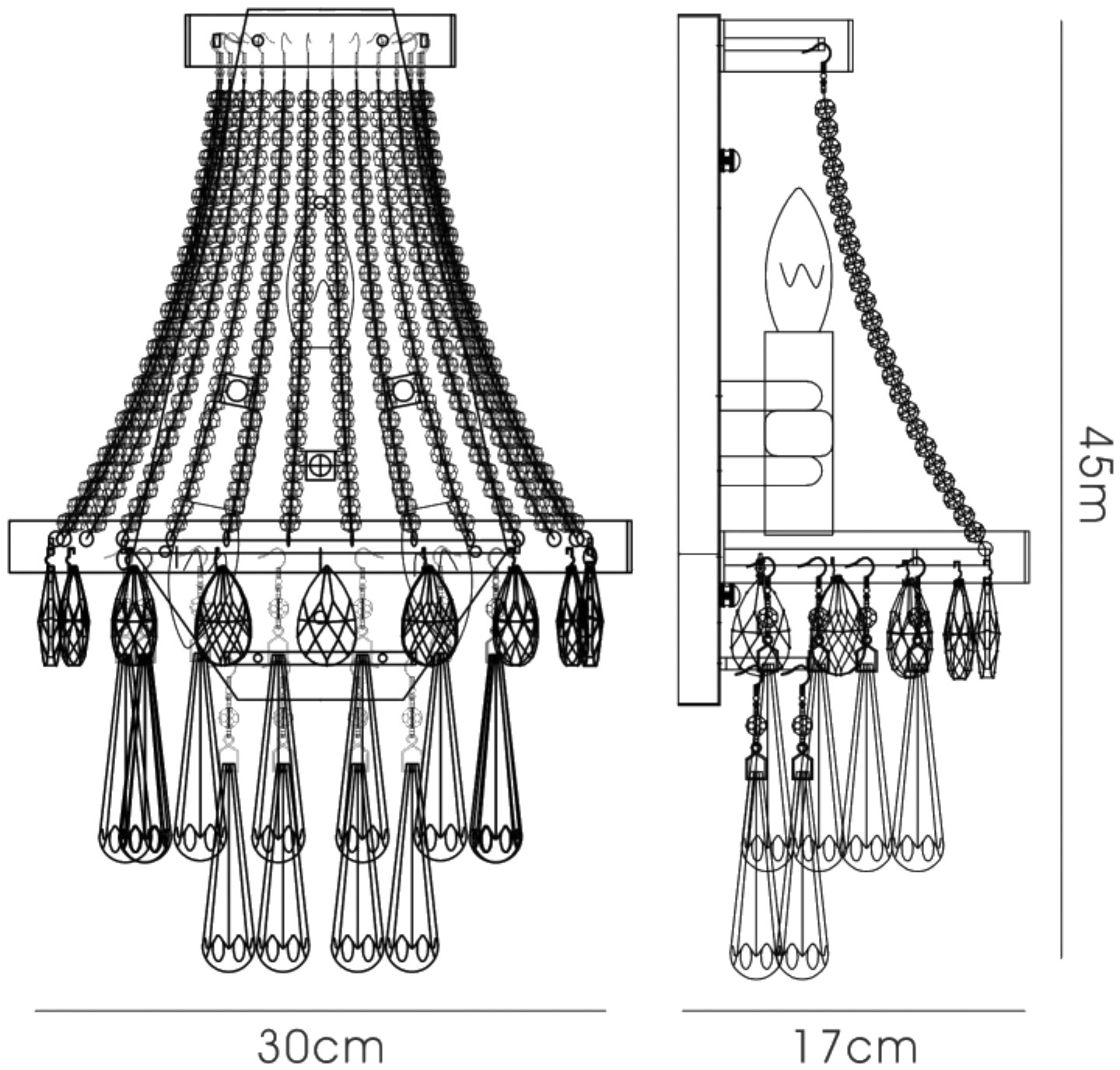 IL31434  Sophia Crystal Wall Lamp 3 Light